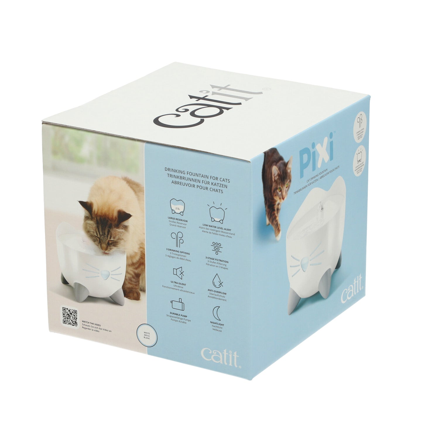 קט איט פיקסי מזרקת מים לחתול לבן 2.5 ליטר