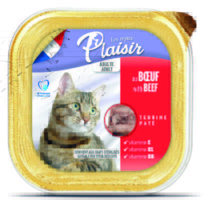 פלזיר מעדן לחתול בטעם בקר 100 גרם בקופסה