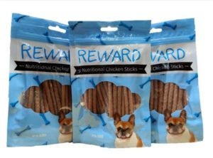 חטיף REWARD לכלב - מקלות עוף 100 גרם בקופסה
