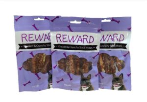 חטיף REWARD לכלב - מקלות מלופפים 100 גרם בקופסה