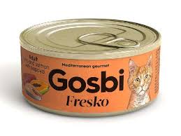גוסבי פרסקו לחתולים בוגרים סלמון ופאפיה 70 גרם בקופסה