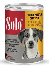 שימורי סולו לכלב בטעם כבש 410 גרם בקופסה