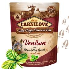 פאוץ קארנילאב כלב צבי ותות 300 גרם בקופסה