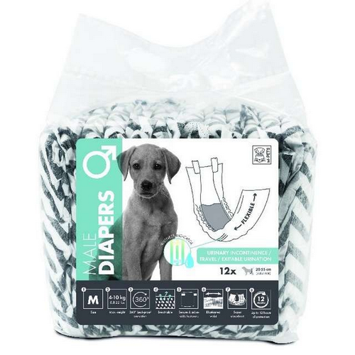 חיתולים לכלב זכר M 10 יחידה