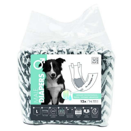 חיתולים לכלב זכר L 10 יחידה