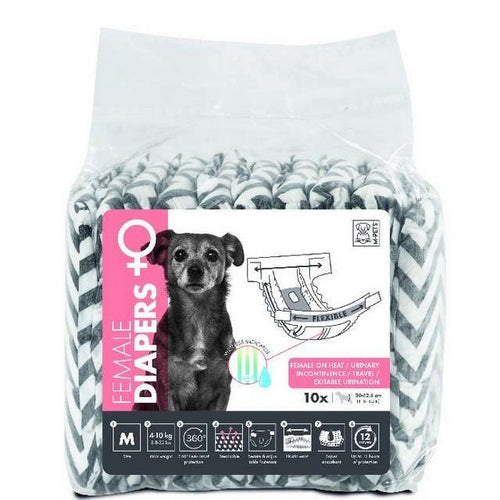 חיתולים לכלבה נקבה M 10 יחידה