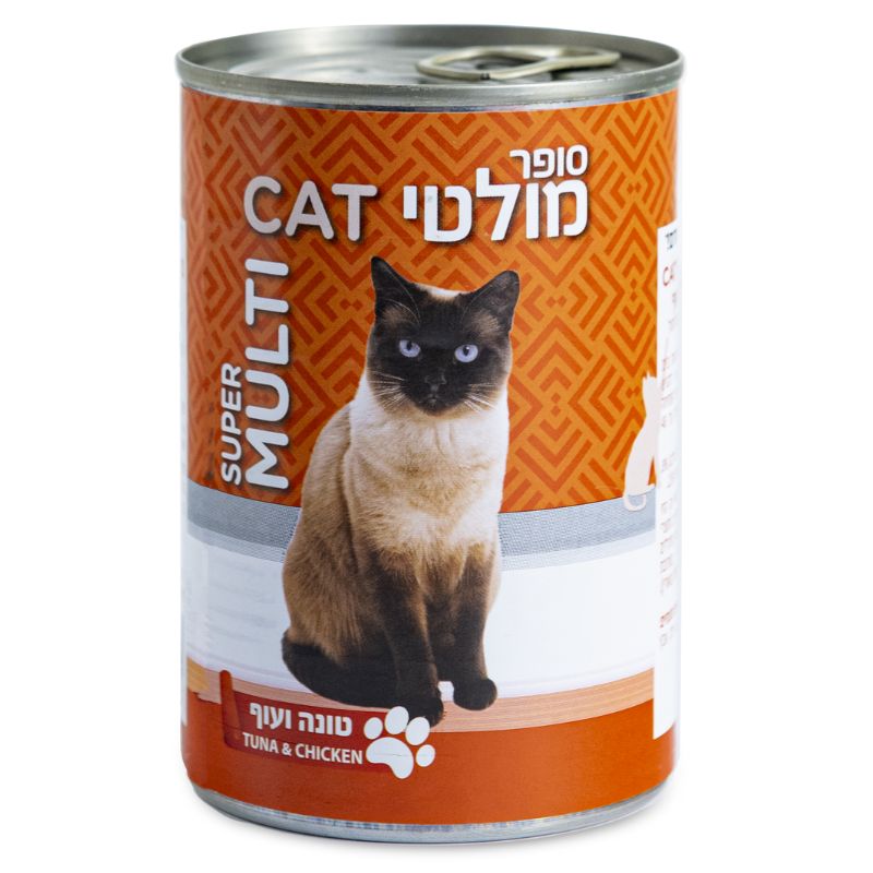מולטיקט סופר טונה ועוף 400 גרם בקופסה