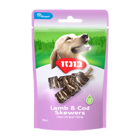 חטיף בונזו כבש ודג בקלה 80 גרם בקופסה