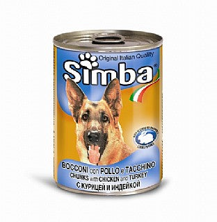 שימורי סימבה לכלב בטעם בשר צייד 400 גרם בקופסה