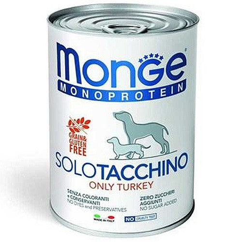 שימורי מונג מונופרוטאין כלב - הודו 400 גרם בקופסה