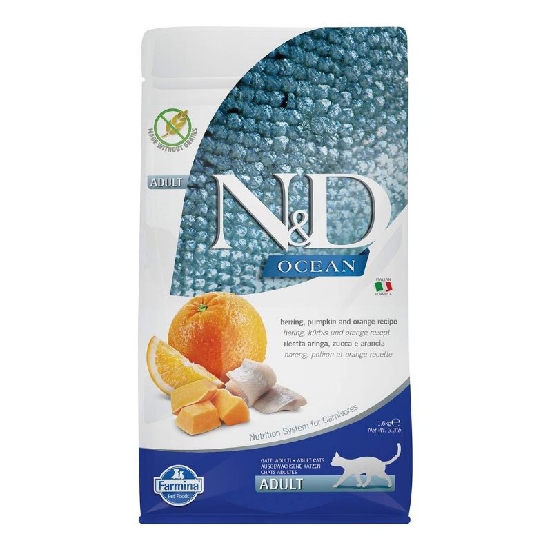 ND חתול - הרינג דלעת ותפוז 1.5 קילוגרם