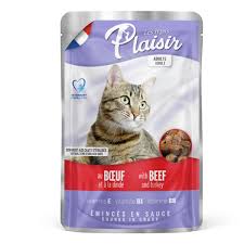 פלזיר פאוץ' לחתול בטעם בקר והודו 100 גרם בפאוץ