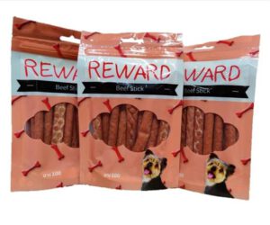 חטיף REWARD לכלב - מקלות בקר עטופים בברווז 100 גרם בקופסה