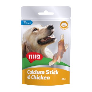 חטיף בונזו עצם קלציום עם עוף 80 גרם בקופסה