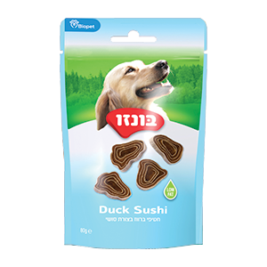 חטיפי בונזו ברווז בצורת סושי 80 גרם בקופסה