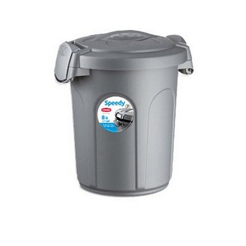 דלי ספידי 8ליטר אפור 1 יחידה