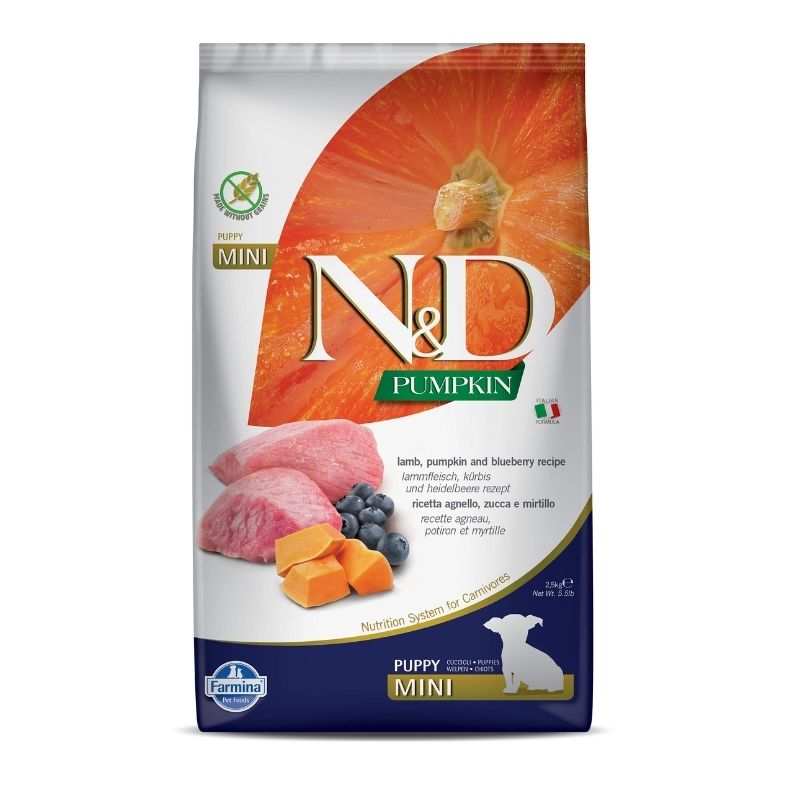 ND כלב - דלעת כבש אוכמניות גור מיני 7 קילוגרם