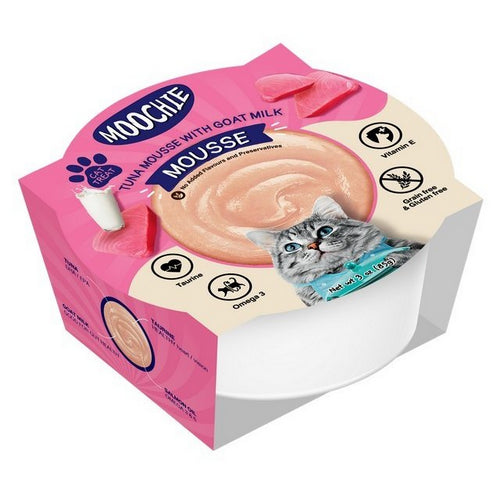 מוצי לחתול בטעם טונה וחלב עיזים 85 גרם בקופסה