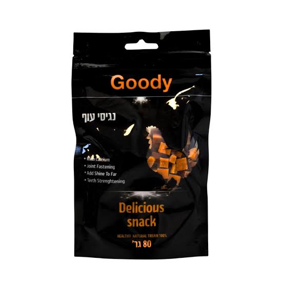 GOODY חטיף לכלב בטעם ניגסי עוף 80 גרם בשקית